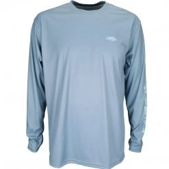 AFTCO Technical T - Jigfish Long Sleeve Slate Blue Shirts